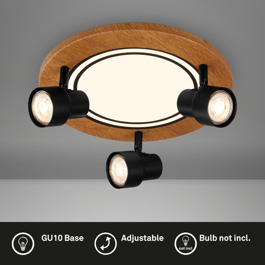 Brilo - LED Плафониера LED/12W/230V + 3xGU10/9W 3000K
