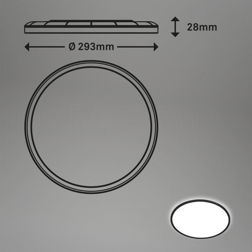 Brilo - LED Плафониера SLIM LED/18W/230V Ø 29,3 см