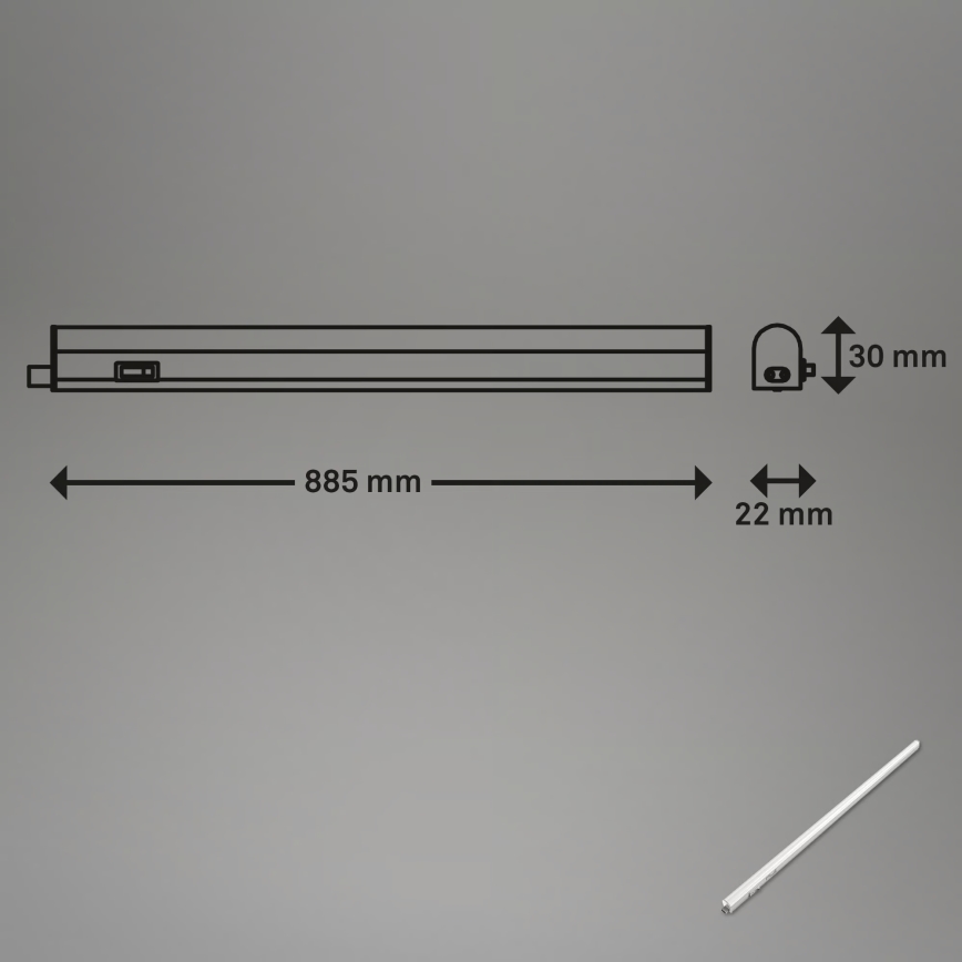 Brilo - LED подшкафно осветително тяло LED/10W/230V 4000K 87,3 cm