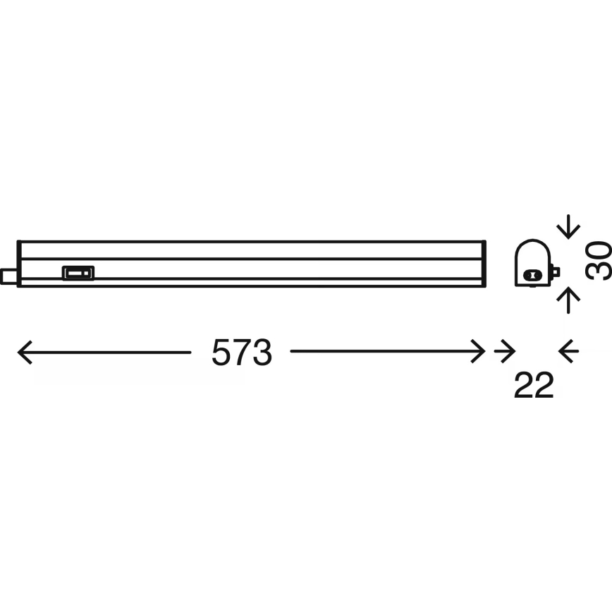 Brilo - LED подшкафно осветително тяло LED/8W/230V 4000K 58,5 cm