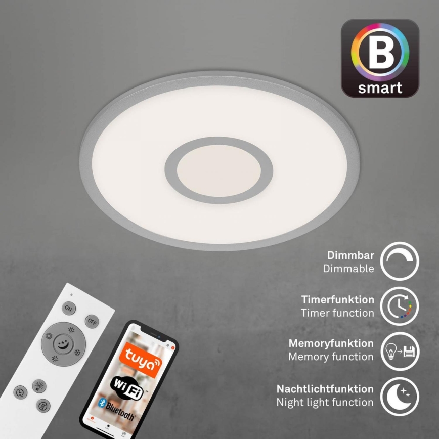 Brilo - LED RGB Димируем плафон CENTRO LED/24W/230V 2700-6500K Wi-Fi Tuya + дистанционно управление