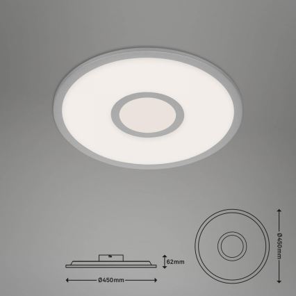 Brilo - LED RGB Димируем плафон CENTRO LED/24W/230V 2700-6500K Wi-Fi Tuya + дистанционно управление