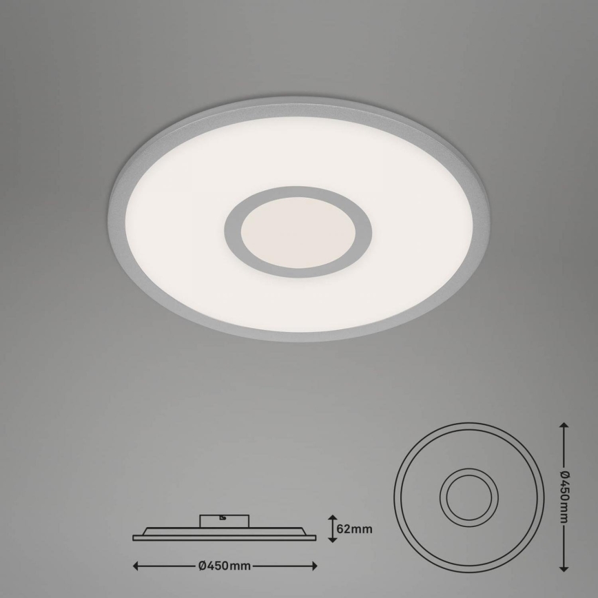 Brilo - LED RGB Димируем плафон CENTRO LED/24W/230V 2700-6500K Wi-Fi Tuya + дистанционно управление