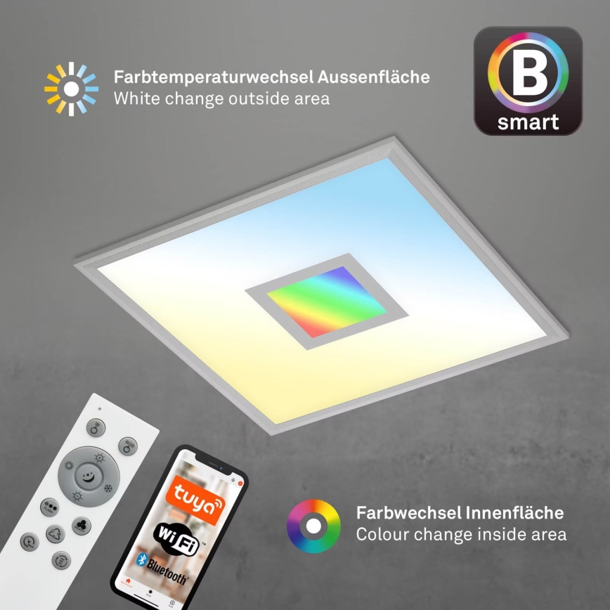 Brilo - LED RGB Димируем плафон CENTRO LED/24W/230V 2700-6500K Wi-Fi Tuya + дистанционно управление