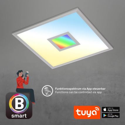 Brilo - LED RGB Димируем плафон CENTRO LED/24W/230V 2700-6500K Wi-Fi Tuya + дистанционно управление
