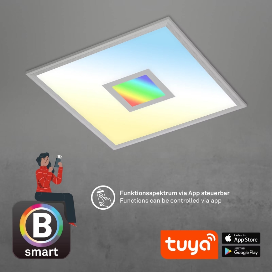 Brilo - LED RGB Димируем плафон CENTRO LED/24W/230V 2700-6500K Wi-Fi Tuya + дистанционно управление