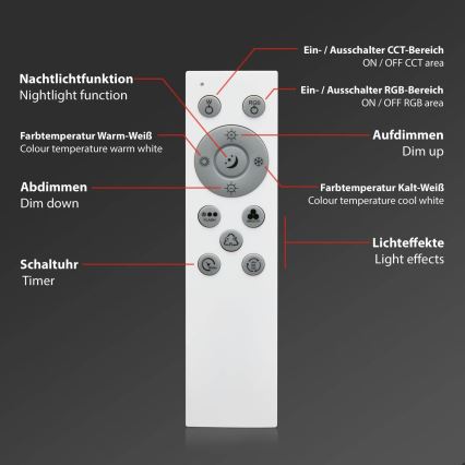 Brilo - LED RGB Димируем плафон CENTRO LED/24W/230V 2700-6500K Wi-Fi Tuya + дистанционно управление