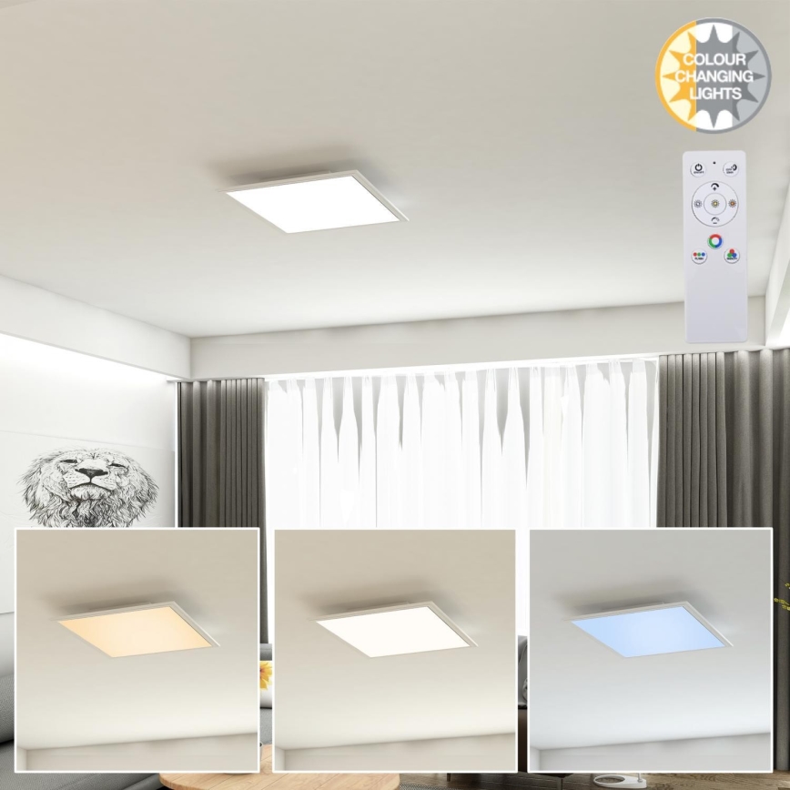 Brilo - LED RGB Димируем плафон COLOUR LED/15W/230V 3000-6500K + дистанционно управление