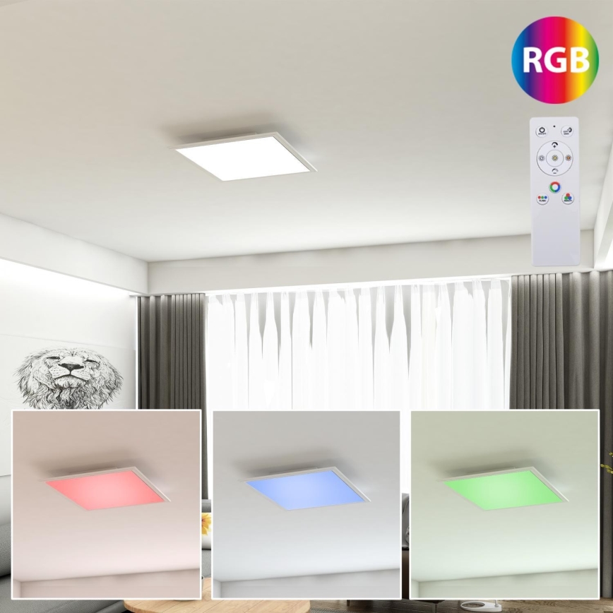Brilo - LED RGB Димируем плафон COLOUR LED/15W/230V 3000-6500K + дистанционно управление