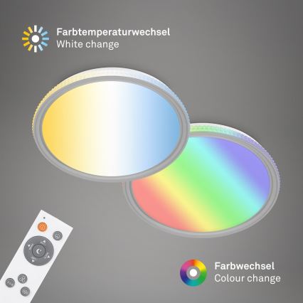 Brilo - LED RGB димируема таванна лампа LED/40W/230V 3000-6500K + дистанционно управление