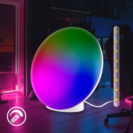 Brilo - LED RGBIC димируема настолна лампа TARA LED/6W/230V 3000-6500K бяла + дистанционно управление
