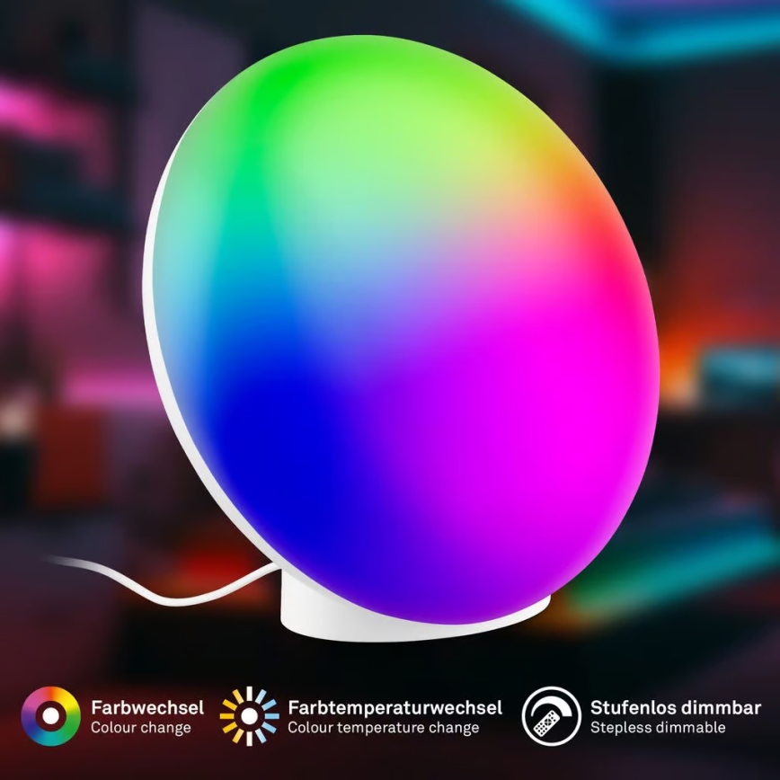 Brilo - LED RGBIC димируема презареждаема настолна лампа TARA LED/6W/5V 3000-6500K Wi-Fi Tuya + дистанционно управление