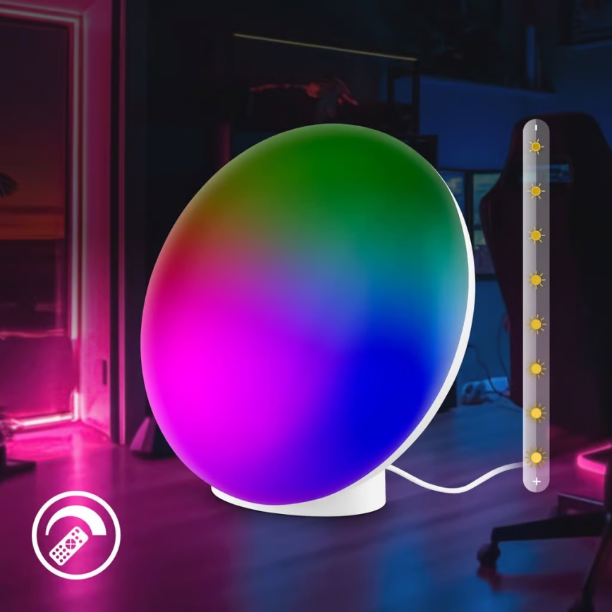 Brilo - LED RGBIC димируема презареждаема настолна лампа TARA LED/6W/5V 3000-6500K Wi-Fi Tuya + дистанционно управление