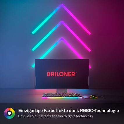 Brilo - LED RGBIC Регулируема светлинна лента Smart LED/24W/230V Wi-Fi Tuya
