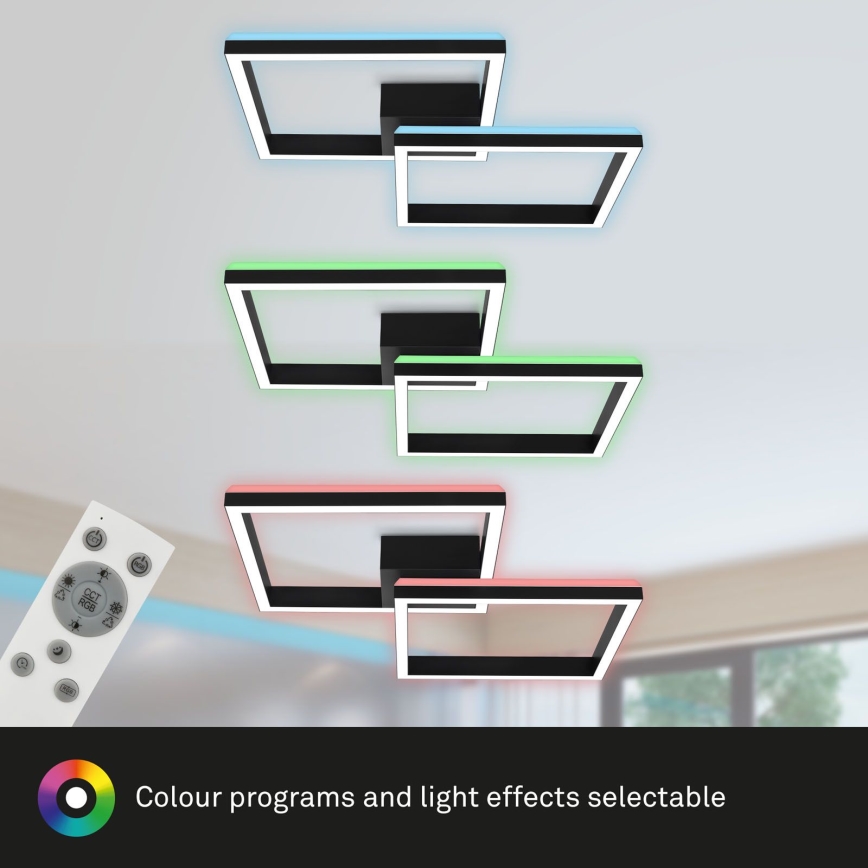 Brilo - LED RGBW Димируем полилей за повърхностен монтаж FRAME 2xLED/17W/230V 2700-6500K + дистанционно управление