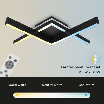 Brilo - LED RGBW Димируем полилей за повърхностен монтаж FRAME 2xLED/9W/230V 2700-6500K + дистанционно управление