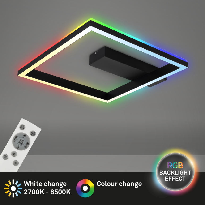 Brilo - LED RGBW Димируем полилей за повърхностен монтаж FRAME LED/18W/230V 2700-6500K + дистанционно управление