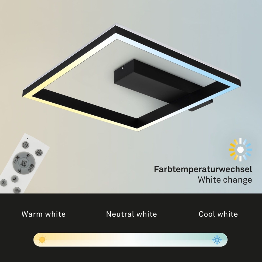 Brilo - LED RGBW Димируем полилей за повърхностен монтаж FRAME LED/18W/230V 2700-6500K + дистанционно управление