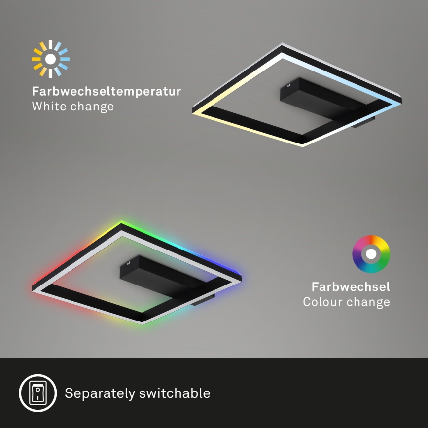 Brilo - LED RGBW Димируем полилей за повърхностен монтаж FRAME LED/18W/230V 2700-6500K + дистанционно управление