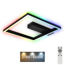 Brilo - LED RGBW Димируем полилей за повърхностен монтаж FRAME LED/18W/230V 2700-6500K + дистанционно управление