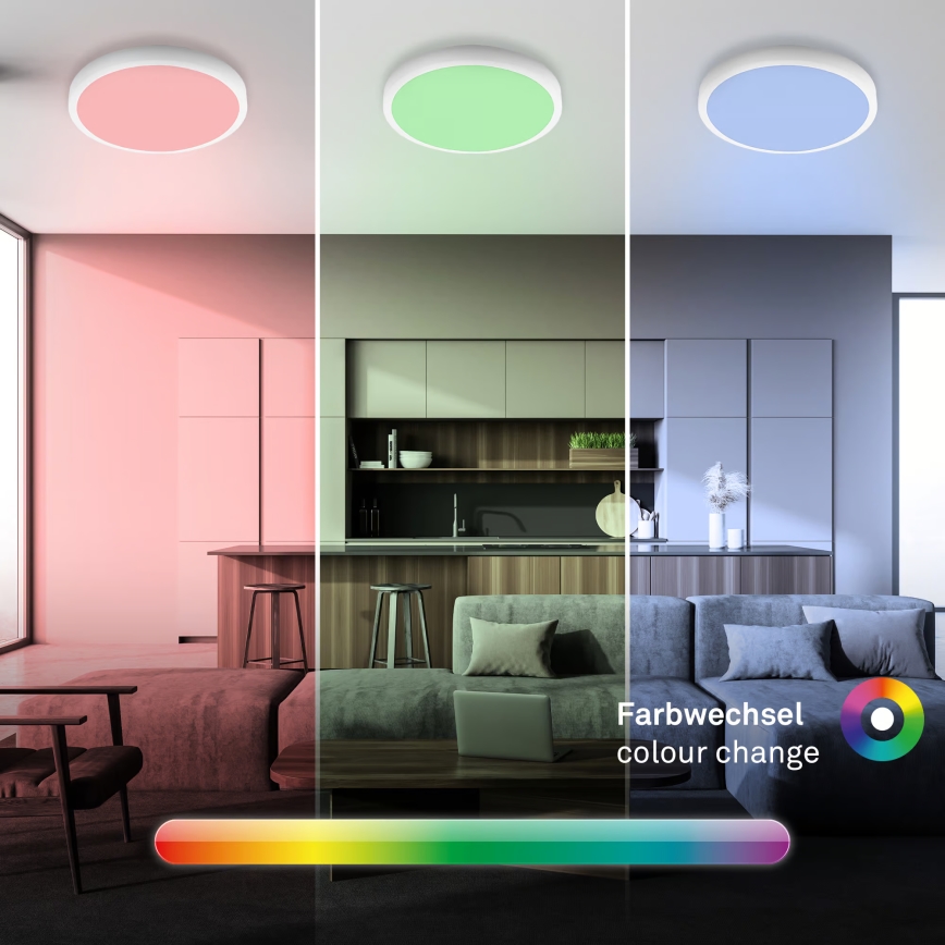 Brilo - LED RGBW димируемо таванно осветително тяло LED/20W/230V 2200-6500K Wi-Fi Tuya, диаметър 27 см