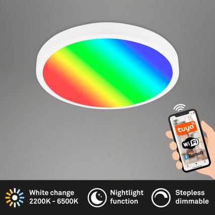 Brilo - LED RGBW димируемо таванно осветително тяло LED/20W/230V 2200-6500K Wi-Fi Tuya, диаметър 27 см