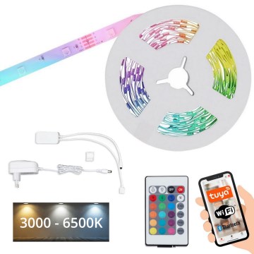 Brilo - LED RGBW Димируема лента 6,5 м LED/15W/230V Wi-Fi Tuya + дистанционно управление