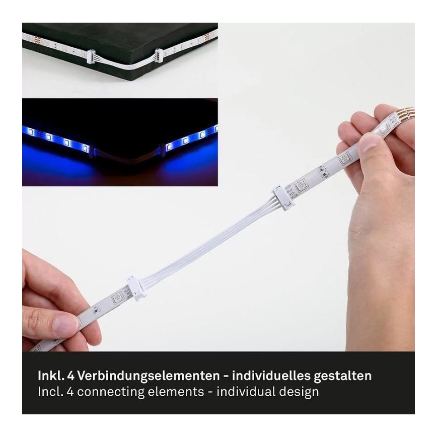 Brilo - LED RGBW Димируема лента 6,5m LED/22W/230V + дистанционно управление