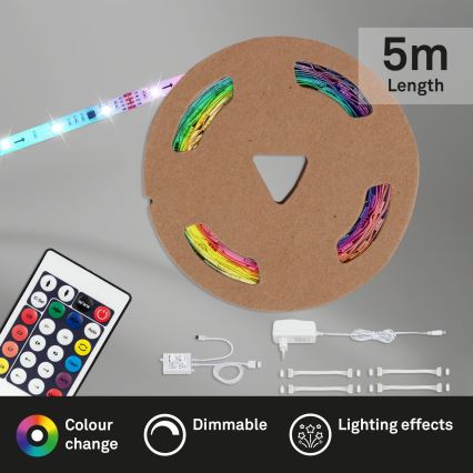 Brilo - LED RGBW Димируема лента 6,5 м LED/24W/230V + дистанционно управление