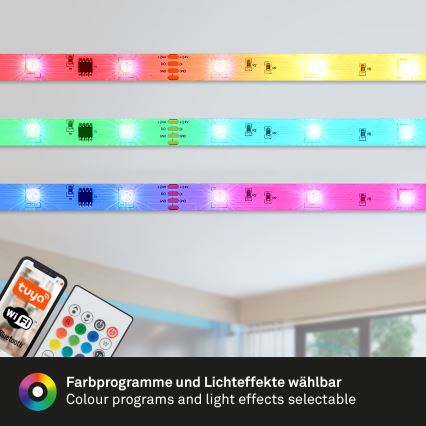 Brilo - LED RGBW Димируема лента MUSIC 6,65 м LED/18W/230V Wi-Fi Tuya + дистанционно управление