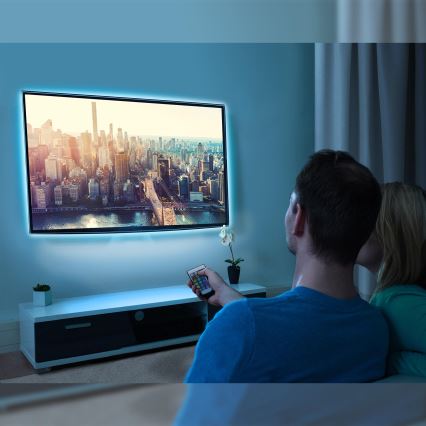 Brilo - LED RGBW Димируема лента Ø TV 3 м LED/2,5W/USB + дистанционно управление