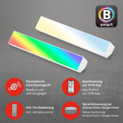 Brilo - LED RGBW Димируема настолна лампа LED/9W/230V 3000-6500K Wi-Fi Tuya + дистанционно управление