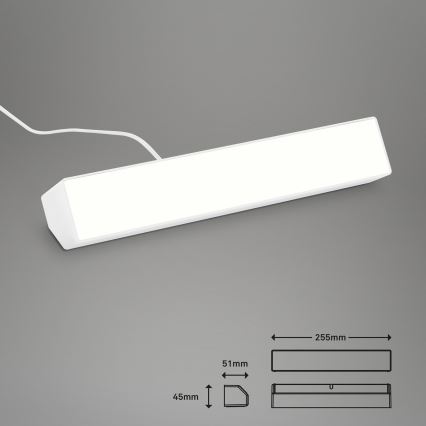 Brilo - LED RGBW Димируема настолна лампа LED/9W/230V 3000-6500K Wi-Fi Tuya + дистанционно управление