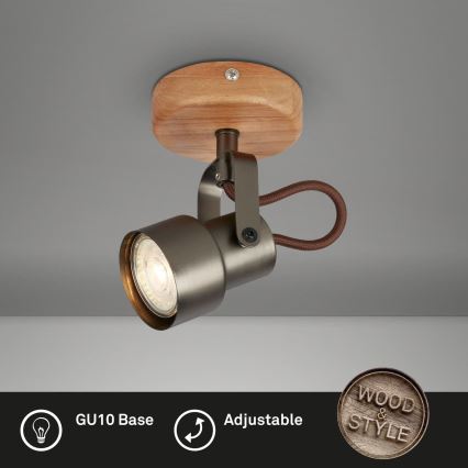 Brilo - LED спот TAHUN 1xGU10/5W/230V кафяво