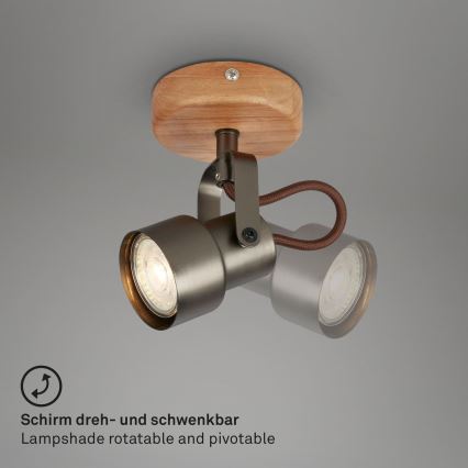 Brilo - LED спот TAHUN 1xGU10/5W/230V кафяво