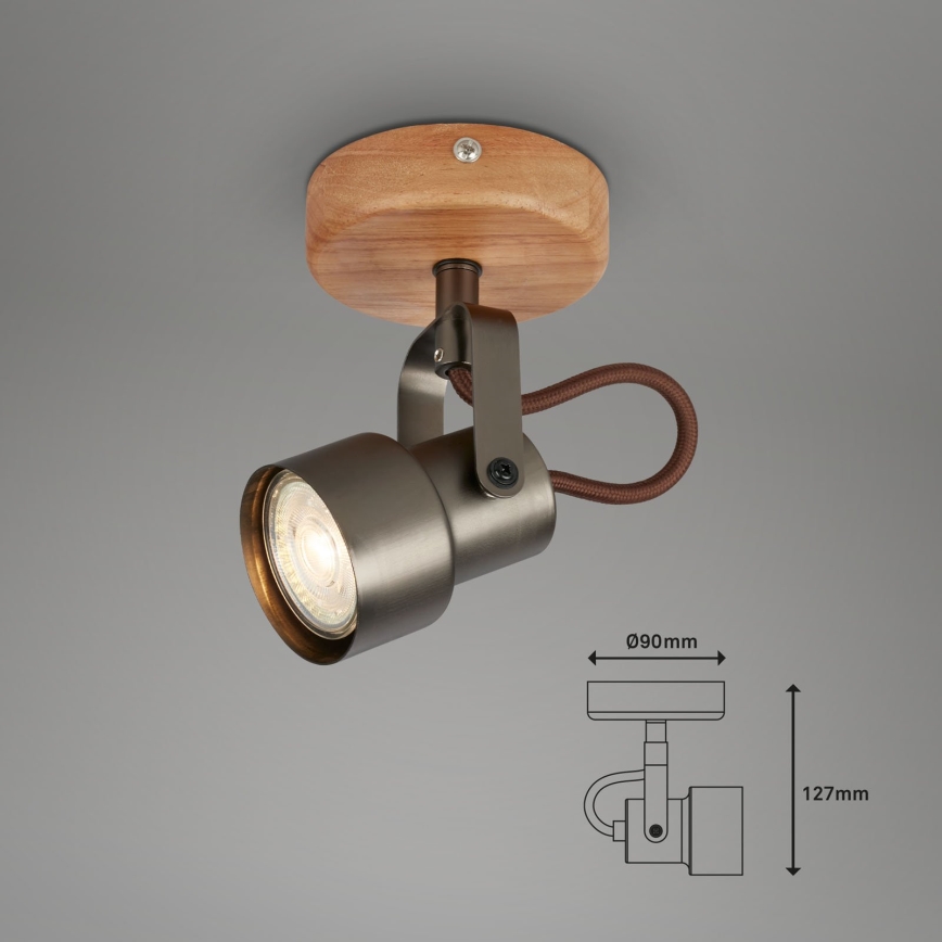 Brilo - LED спот TAHUN 1xGU10/5W/230V кафяво