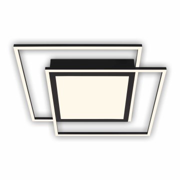 Brilo - LED таванно осветително тяло 2xLED/16W/230V + LED/19W 51,5x51,5 cm черно