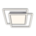 Brilo - LED таванно осветително тяло 2xLED/16W/230V + LED/19W 51,5x51,5 cm матов хром