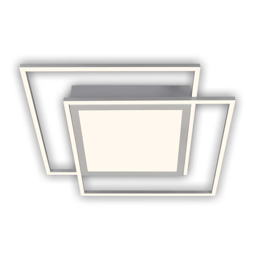 Brilo - LED таванно осветително тяло 2xLED/16W/230V + LED/19W 51,5x51,5 cm матов хром