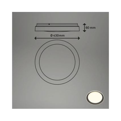 Brilo - LED таванно осветително тяло IJUS LED/24W/230V 3000K Ø 43 cm