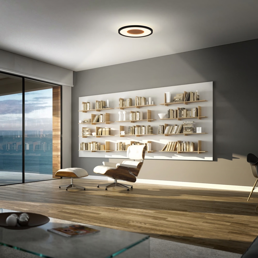 Brilo - LED таванно осветително тяло SUFIT WOOD LED/18W/230V 3000K Ø 29 см