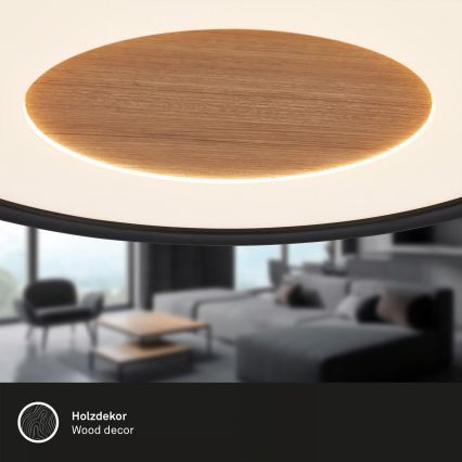 Brilo - LED таванно осветително тяло SUFIT WOOD LED/18W/230V 3000K Ø 29 см