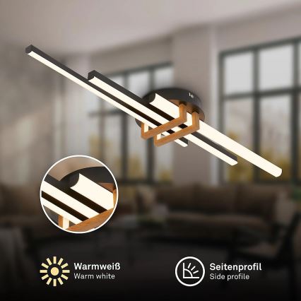 Brilo - LED таванно осветително тяло TINKA LED/21W/230V 3000K черно