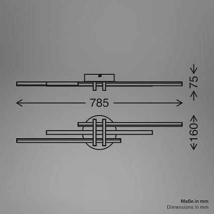 Brilo - LED таванно осветително тяло TINKA LED/21W/230V 3000K черно