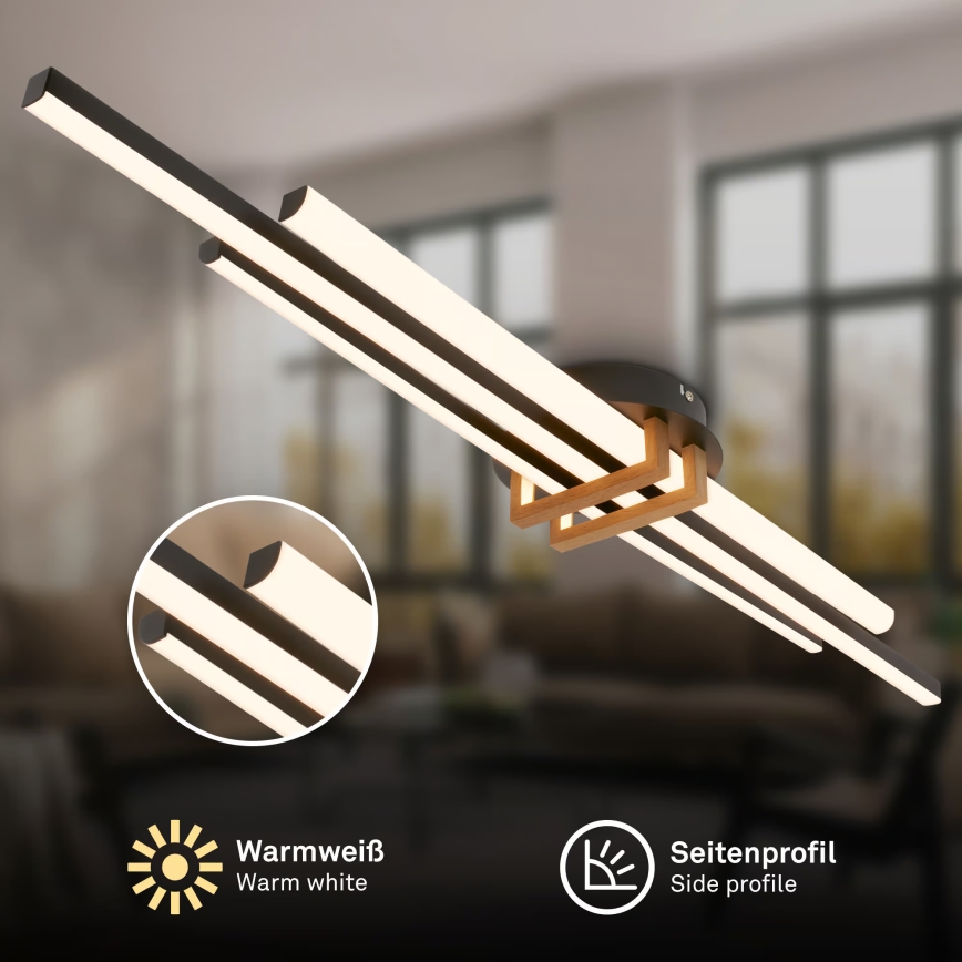 Brilo - LED таванно осветително тяло TINKA LED/30W/230V 3000K черно