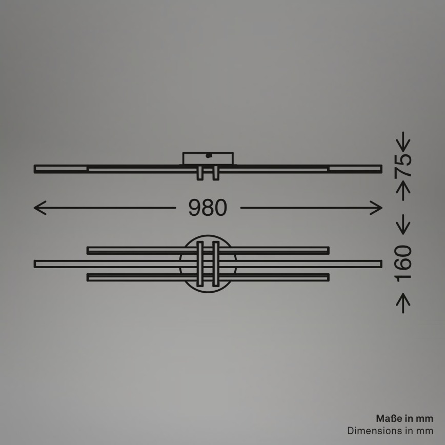 Brilo - LED таванно осветително тяло TINKA LED/30W/230V 3000K черно