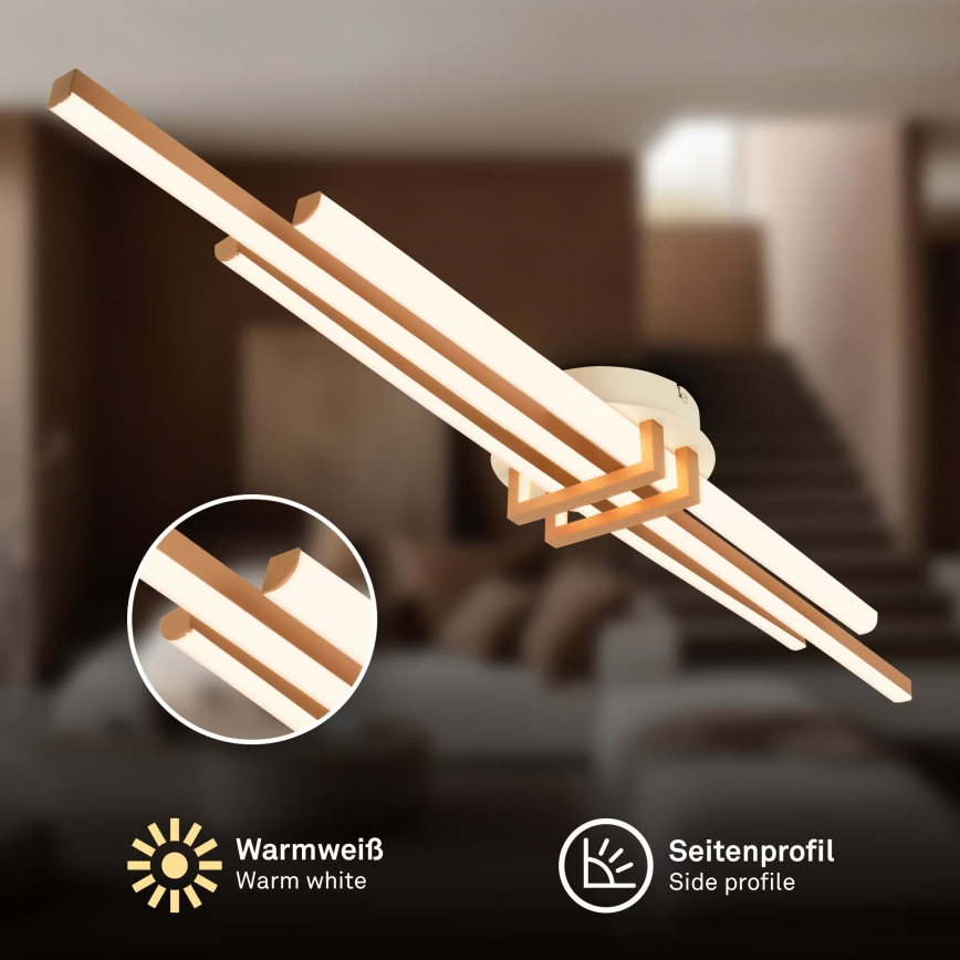 Brilo - LED таванно осветително тяло TINKA LED/30W/230V 3000K медно