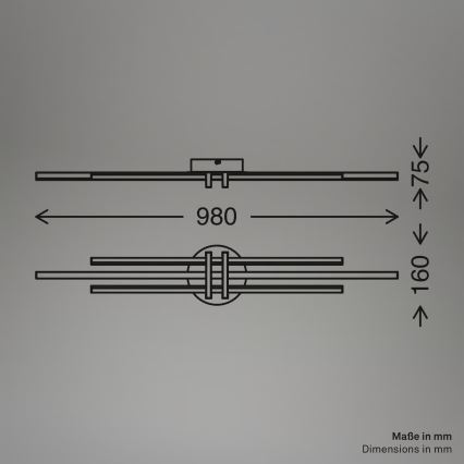 Brilo - LED таванно осветително тяло TINKA LED/30W/230V 3000K медно