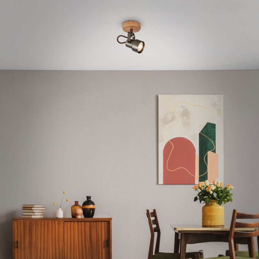 Brilo - LED точково осветително тяло TAHUN 1xGU10/5W/230V 3000K кафяво