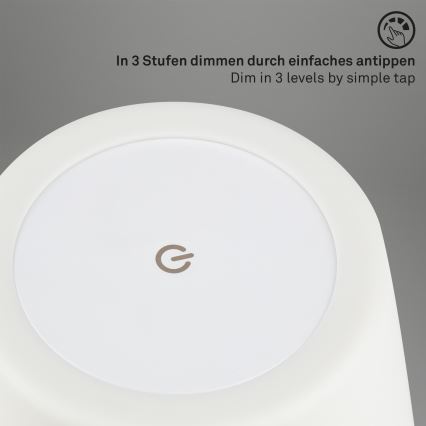 Brilo - LED Външна регулируема презареждаема лампа LED/3W/5V IP44 2000 mAh